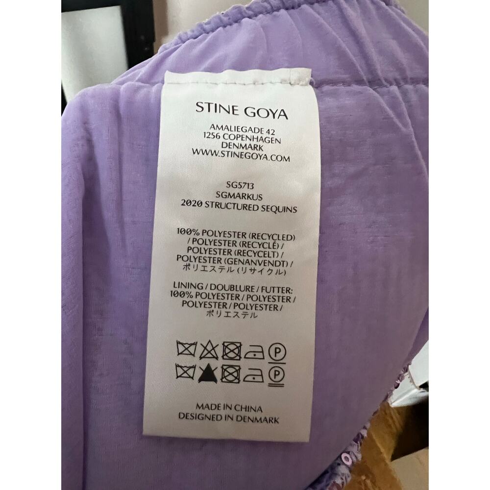 Stine Goya Markus lavender Sequin Trousers Size Large - Picture 5 of 8